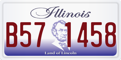 IL license plate B571458