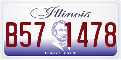 IL license plate B571478