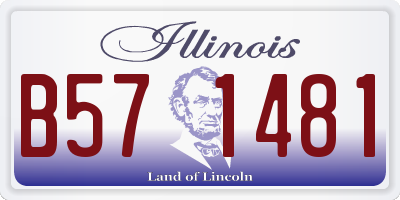 IL license plate B571481