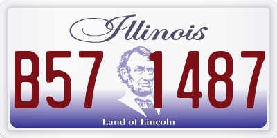 IL license plate B571487