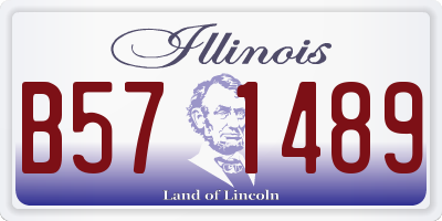 IL license plate B571489