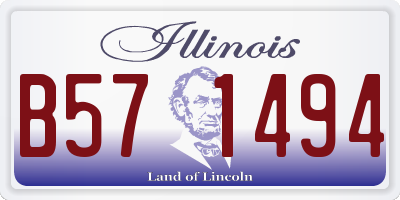 IL license plate B571494