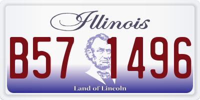 IL license plate B571496