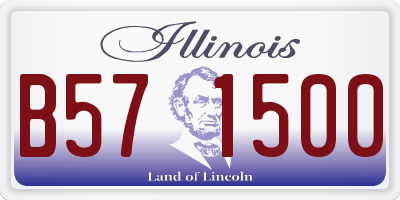 IL license plate B571500