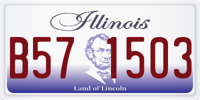 IL license plate B571503
