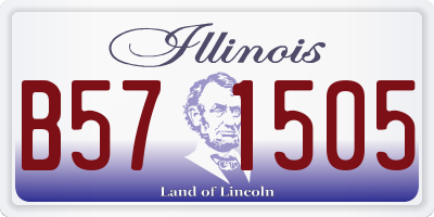 IL license plate B571505