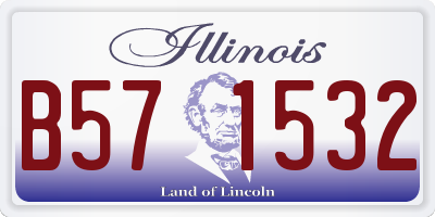 IL license plate B571532