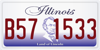 IL license plate B571533
