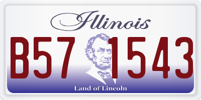 IL license plate B571543