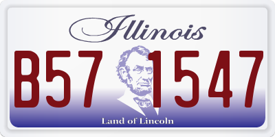 IL license plate B571547