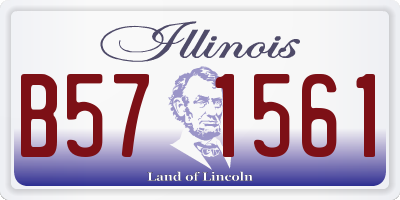 IL license plate B571561