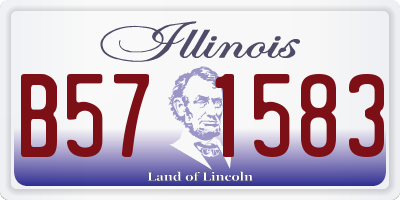 IL license plate B571583