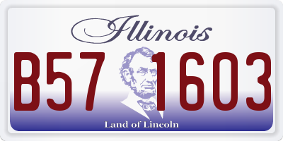 IL license plate B571603