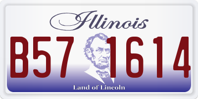 IL license plate B571614