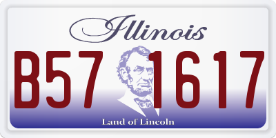IL license plate B571617