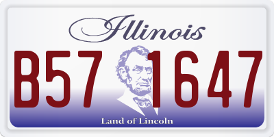 IL license plate B571647