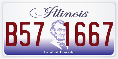 IL license plate B571667