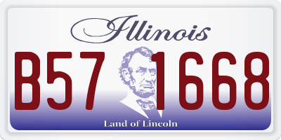 IL license plate B571668