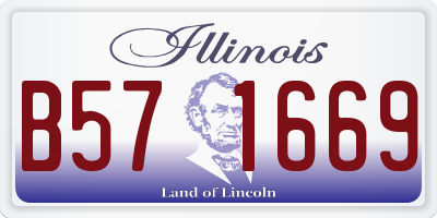 IL license plate B571669