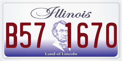 IL license plate B571670