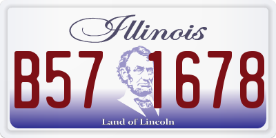 IL license plate B571678