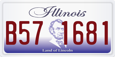 IL license plate B571681