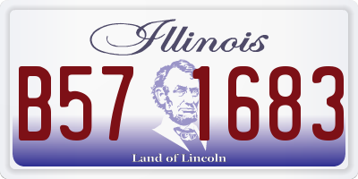 IL license plate B571683
