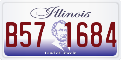 IL license plate B571684