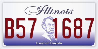 IL license plate B571687