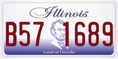 IL license plate B571689
