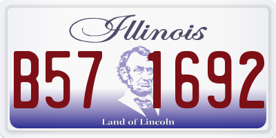 IL license plate B571692