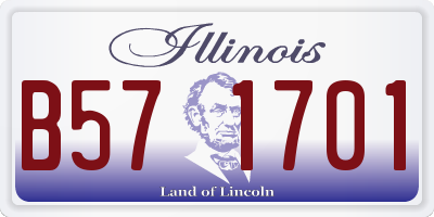IL license plate B571701