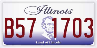 IL license plate B571703