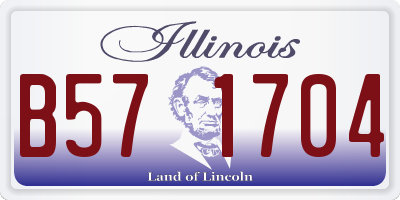 IL license plate B571704