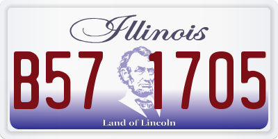 IL license plate B571705