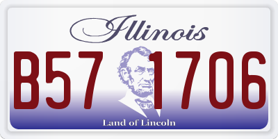 IL license plate B571706