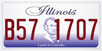 IL license plate B571707