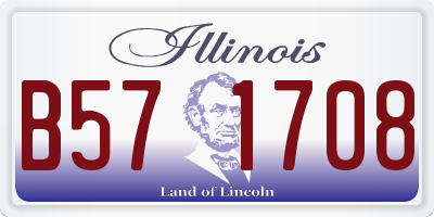 IL license plate B571708