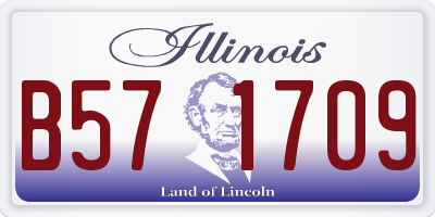 IL license plate B571709