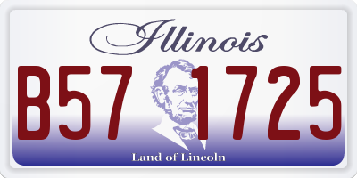 IL license plate B571725