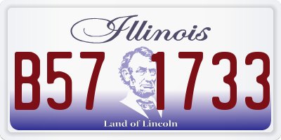 IL license plate B571733