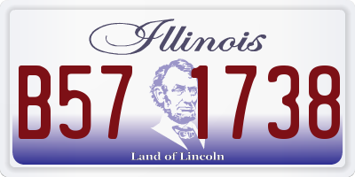 IL license plate B571738