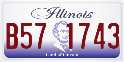 IL license plate B571743