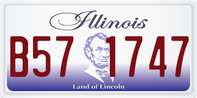 IL license plate B571747