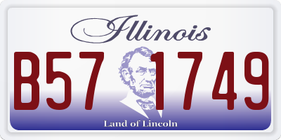 IL license plate B571749