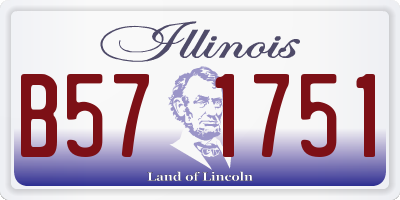 IL license plate B571751