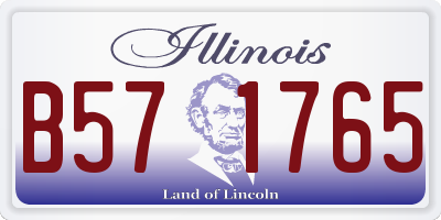 IL license plate B571765