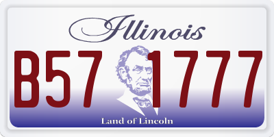 IL license plate B571777