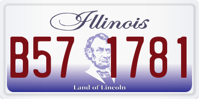IL license plate B571781
