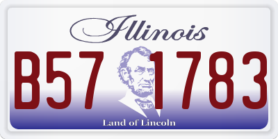 IL license plate B571783